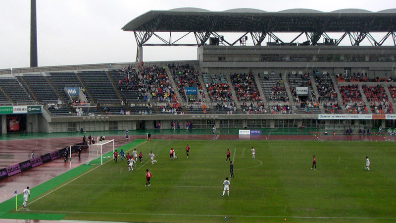 熊谷スポーツ文化公園陸上競技場バックスタンドより